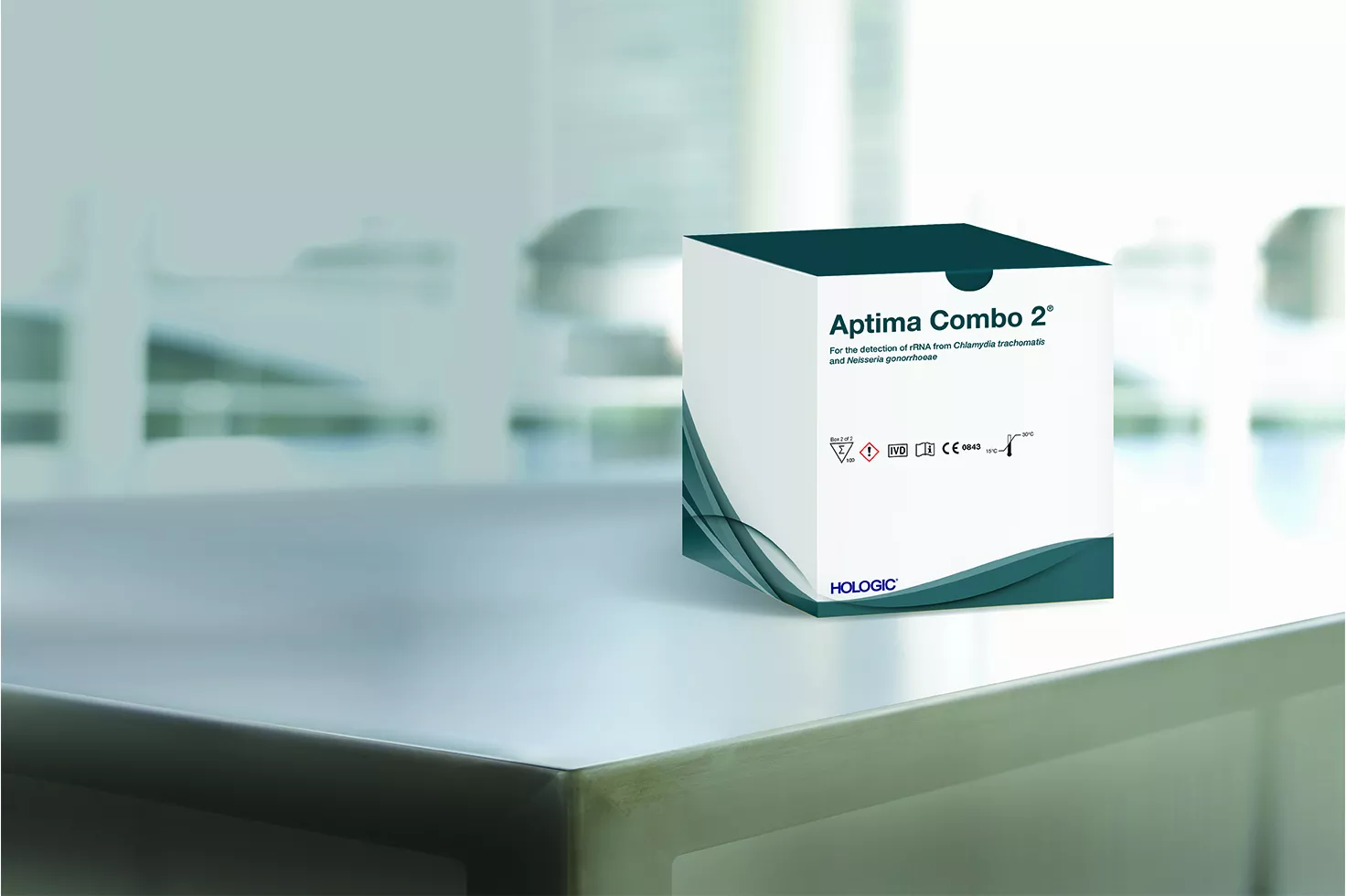 Aptima® Combo 2 Assay (for CT/NG) assay box in lab background